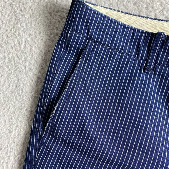 Abercrombie Fitch‎ Shorts Men’s 31  Navy Pinstripe Button Fly Preppy - Picture 5 of 10